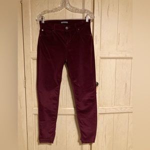 Express Ankle Legging Mid Rise Cropped - Women’s Size 2 - Wine Color - NEW